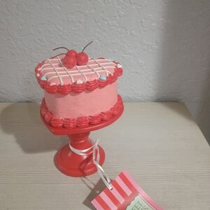 Sweet Treats Valentine's Cherry Cake Pedestal New
